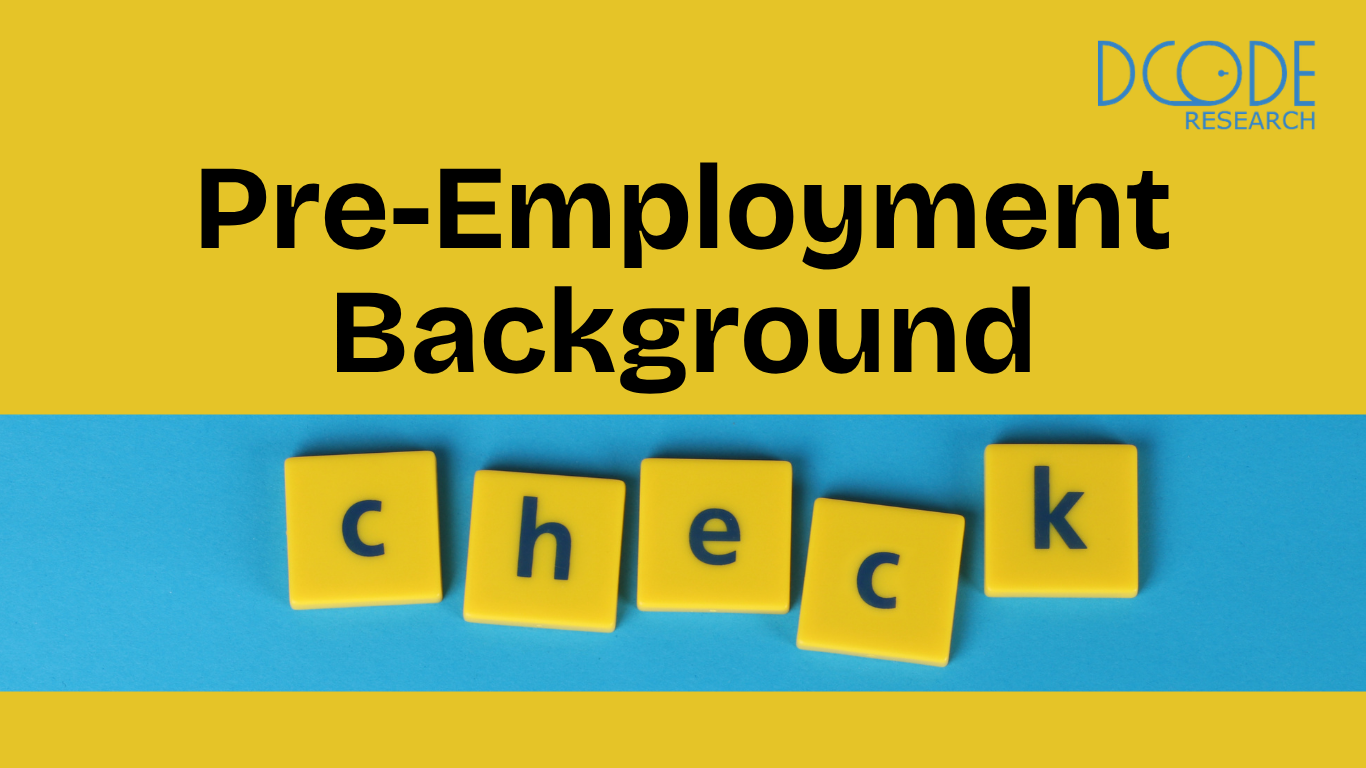 Home 3 Pre-employment background verification